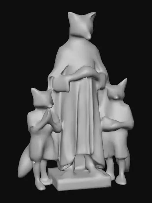 3D model for Fox Family Portrait