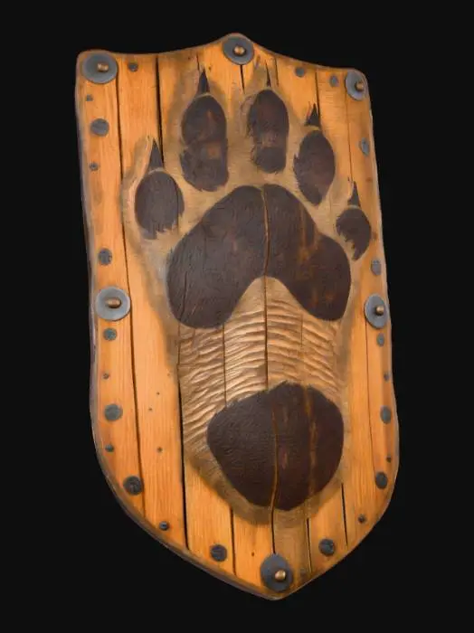 3D model for Bear's Emblem shield in High quality