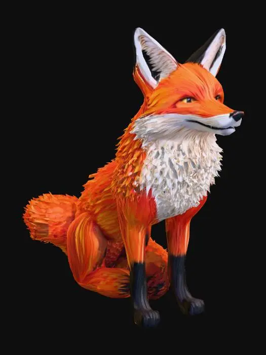3D model for Vibrant Fox Artistry