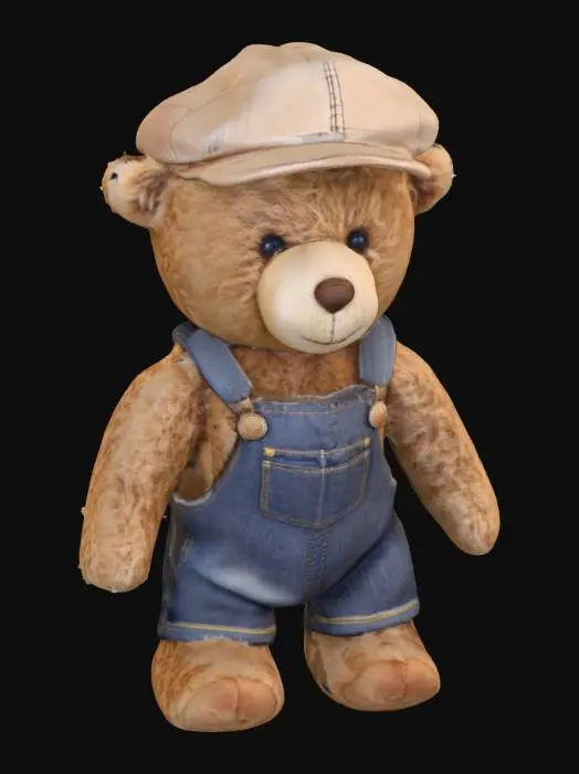 3D model for Teddy in Overalls