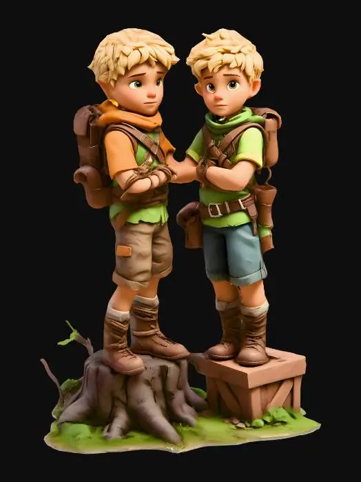 3D model for Twin Adventurers