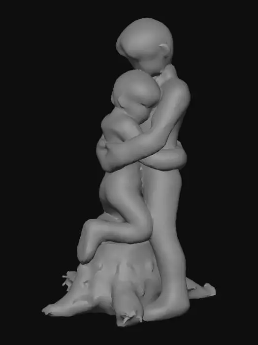 3D model for Embrace on a Mossy Stump