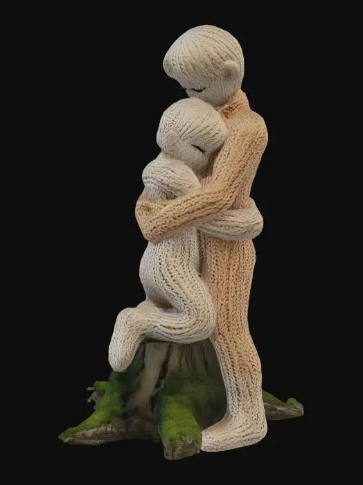 3D model for Embrace on a Mossy Stump