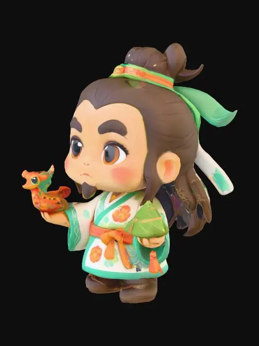 3D model for Dragon Boat Doll