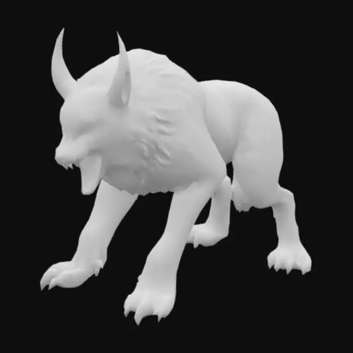 3D model for fenrir wolf mythical