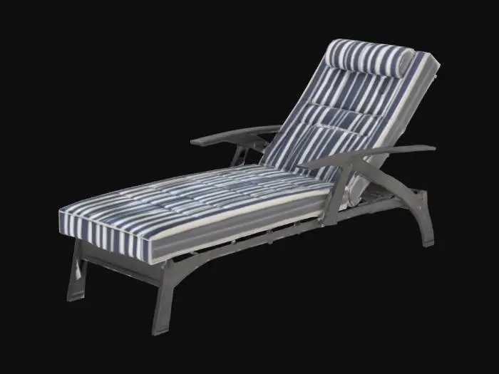 3D model for Striped Sun Lounger