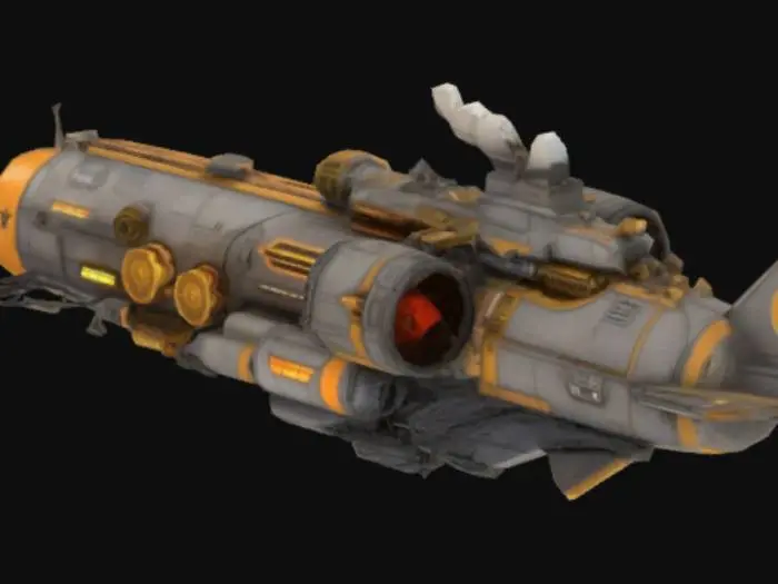 3D model for Statek kosmiczny floty federacji Sci fi SteamPunk cyberpunk 