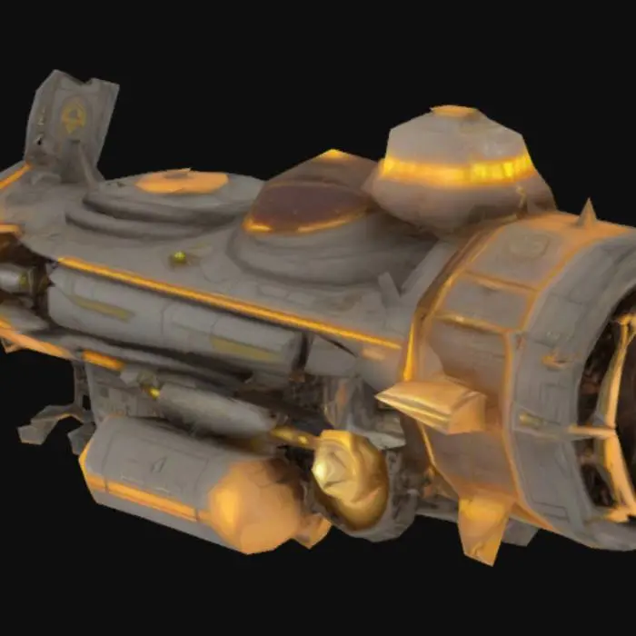 3D model for Statek kosmiczny floty federacji Sci fi SteamPunk cyberpunk 