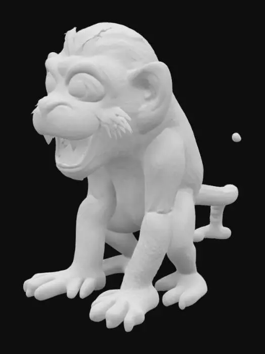 3D model for НФТ обезьяна, 8 к качество , золотые зубы, проработанные зубы , каждый зуб отдельно .