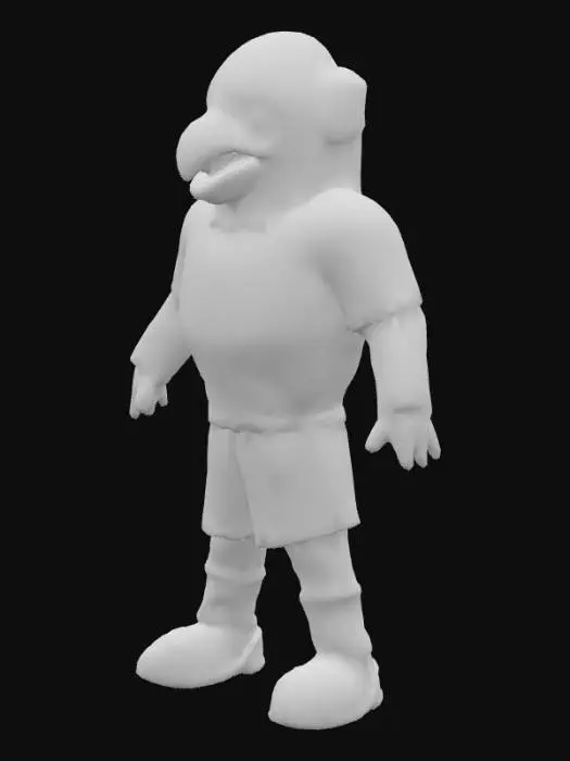 3D model for Mascot in Red Uniform