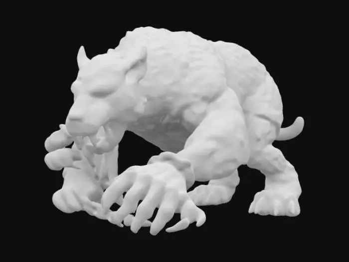 3D model for Fierce White Tiger