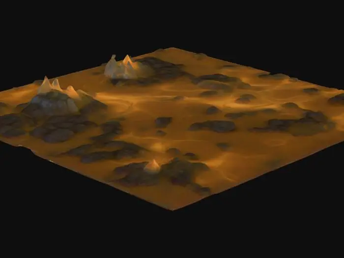 3D model for Stylized 3D volcano terrain chunk with semi-realistic textures. Includes lava flows, basalt rock, scorched ground, and smoke vents. Designed as an active volcanic biome with molten surfaces and glowing cracks. Provide four consistent multi-view renders (front, back, left, right) for 3D reconstruction. DEEP WITHIN THIS Volcano terrain LAYS A PLACE CALLED Brimscar Ridge – Jagged rock platform with a fractured crimson stone I NEED TO CREATE THE BACK GROUND OF THIS SHRINE AS TERRAIN. DONT  NEED THE SHRINE THERE I WILL PLACE THE SHRINE WE CREATED THERE JUST NEED THE TERRAIN
