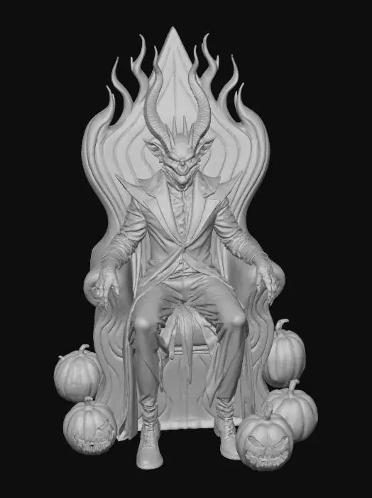 3D model for The Blood-Harvest Monarch

A regal vampire-dragon hybrid sitting on a throne of carved pumpkins and skulls, fanged grin dripping molten wax. Vines coil around his wings, each ending in glowing jack-o’-lanterns whispering souls. Mist creeps across cracked marble, candles flicker with green fire. PBR, cinematic realism, subsurface scattering, eerie ambience, gothic horror fantasy tone #Halloween2025#