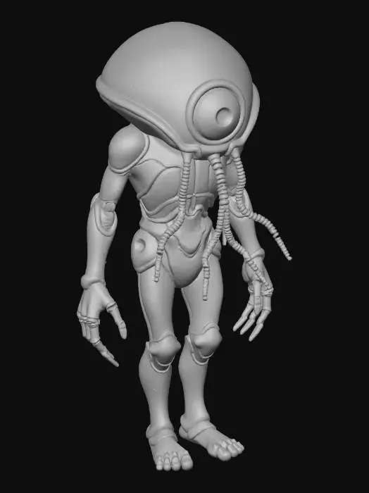 3D model for 🕸️👁️ 3. Membrain – The Hollow Host

A pulsating semi-transparent membrane body fused with cybernetic plating. A single robotic eye scans, while bio-tentacles emerge from its torso to manipulate children dressed as ghosts and monsters. The creature’s “human suit” hangs loosely like skin armor, illuminated by flickering streetlights. PBR organic-metal hybrid textures, fog, cinematic horror tone, dark sci-fi lighting #Halloween2025#