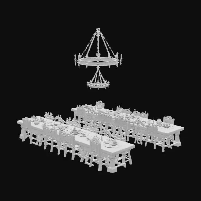 3D model for Medieval Banquet Hall