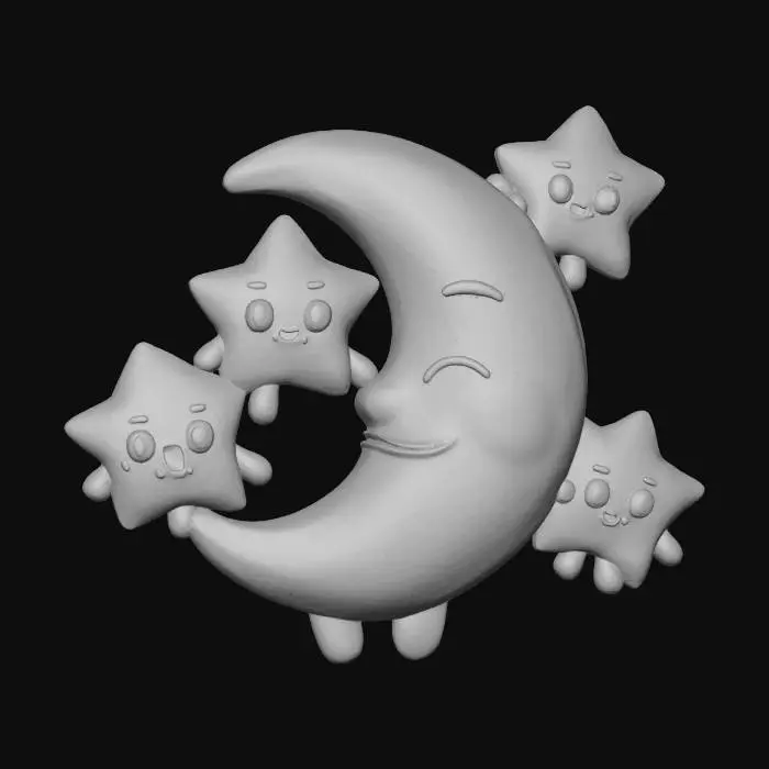3D model for Moon and Star Friends