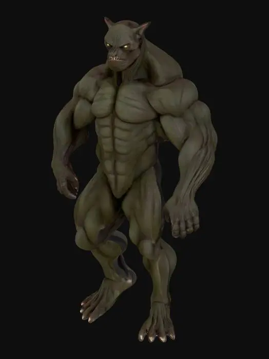 3D model for a creature that walks on 2 legs thats big with muscles 