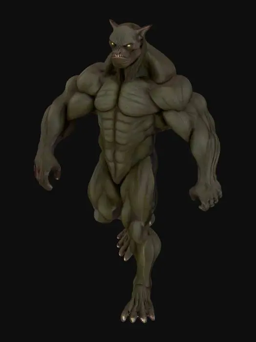 3D model for a creature that walks on 2 legs thats big with muscles 