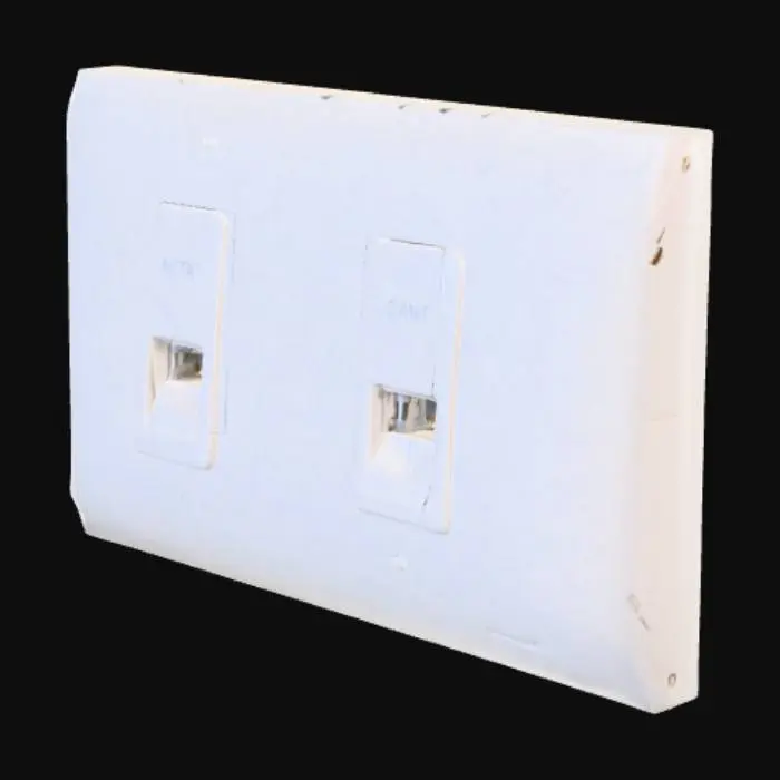 3D model for Ethernet Wall Plate