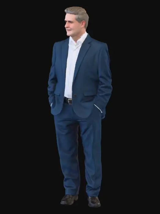 3D model for Man in Blue Suit