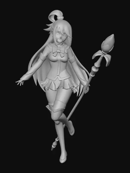 3D model for Azure Spear Maiden
