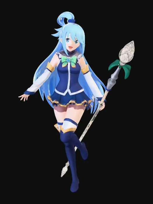 3D model for Azure Spear Maiden