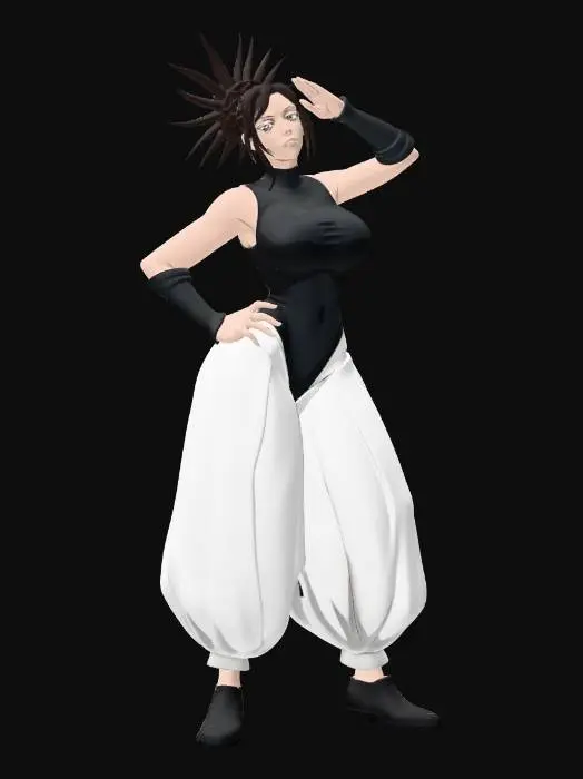 3D model for Spiked Hair Warrior