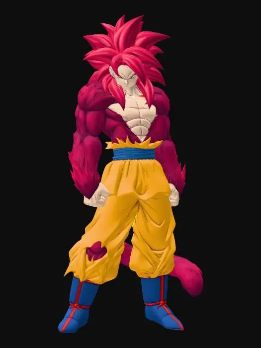 3D model for Goku Crimson Fur Saiyan