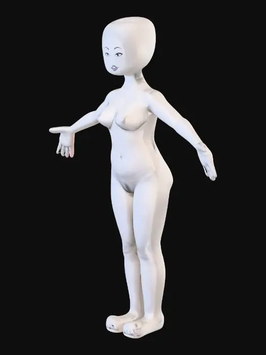 3D model for mujer de 30 años mega escote buenas curvas sin carpon