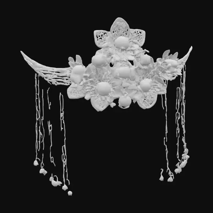 3D model for Golden Blossom Headpiece