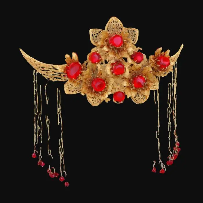 3D model for Golden Blossom Headpiece