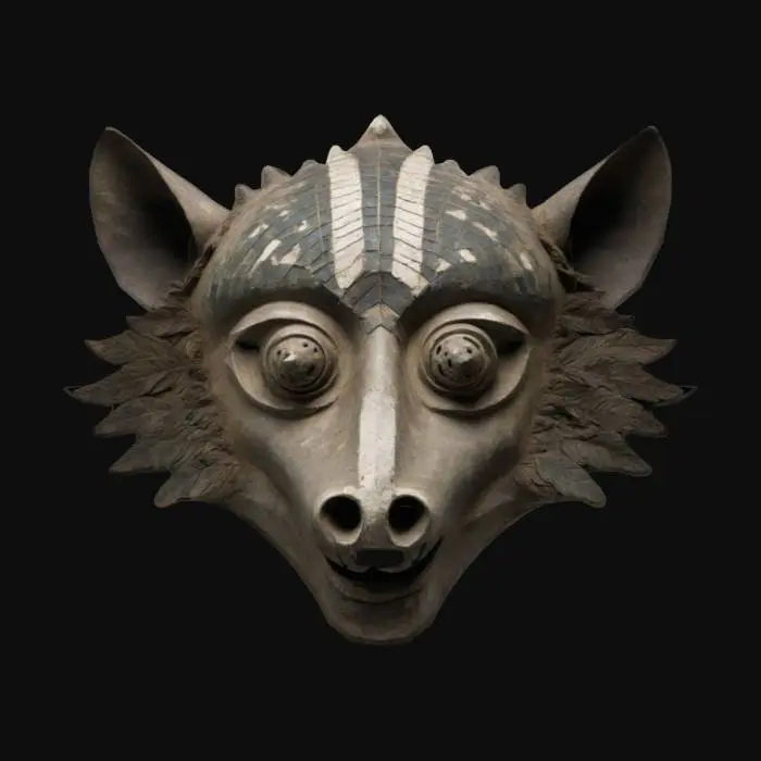 3D model for a pagan mask of an animal
