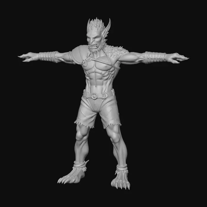 3D model for Orc Warrior Pose