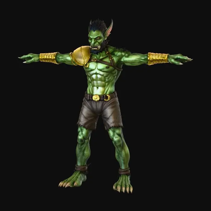 3D model for Orc Warrior Pose