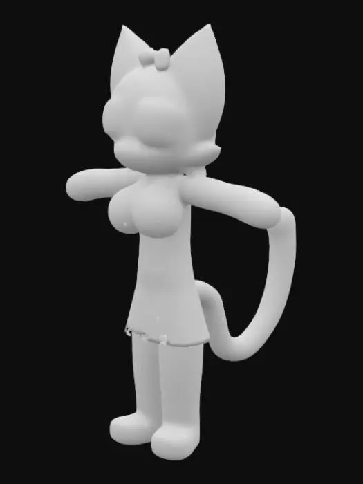 3D model for Ruby The Cat (Sprunki