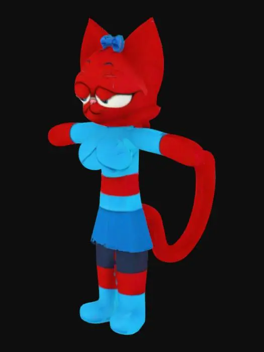 3D model for Ruby The Cat (Sprunki