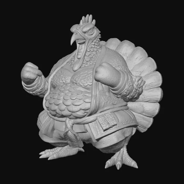 3D model for brown sumo turkey