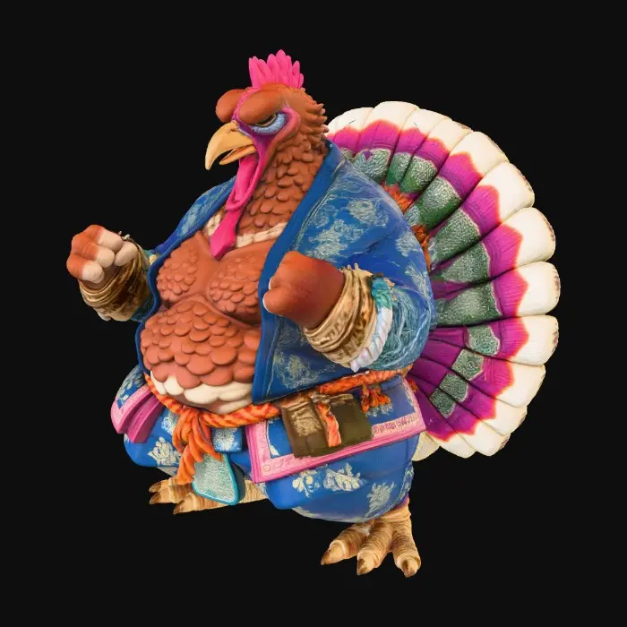 3D model for Majestic Sumo Turkey #Thanksgiving#