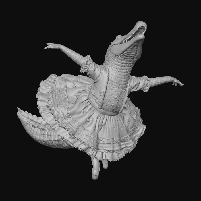 3D model for Desert Ballerina Crocodile