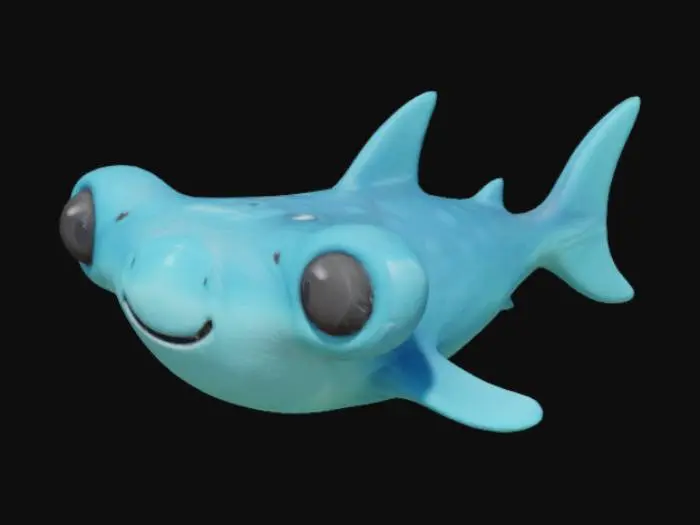 3D model for Smiling Shark Toy