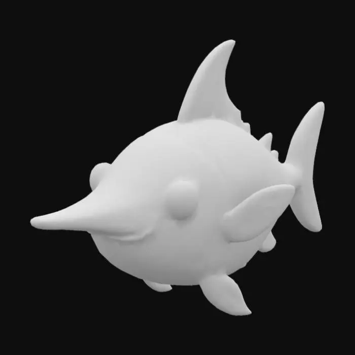 3D model for Marlin Charm Keychain