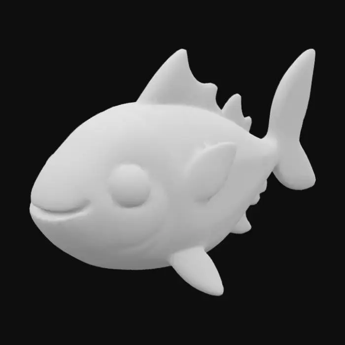 3D model for Blue Smiley Fish