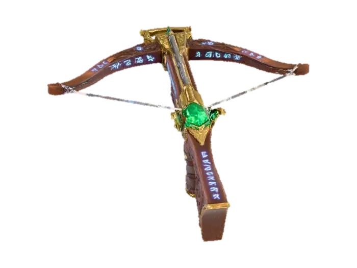 a stylized medieval magical crossbow - Ranged 3D model, vytvořený pomocí AI