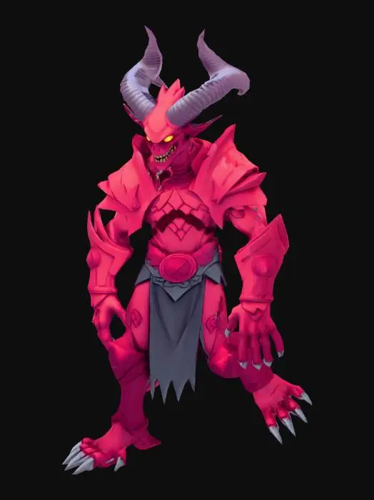 3D model for A low poly enemy in the style of Quake, the enemy should be a demon in a dark medieval style
