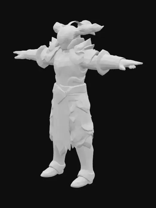 3D model for fait moi radahn de elden ring avec un dragon sur le dos comme godfrey et sont loup, important il faut que le personage soit en T-pose.