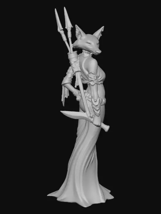 3D model for Vulpine Warrior Princess