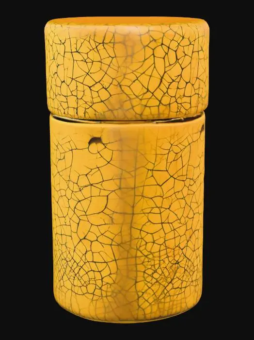 3D model for Crackled Yellow Cylinder