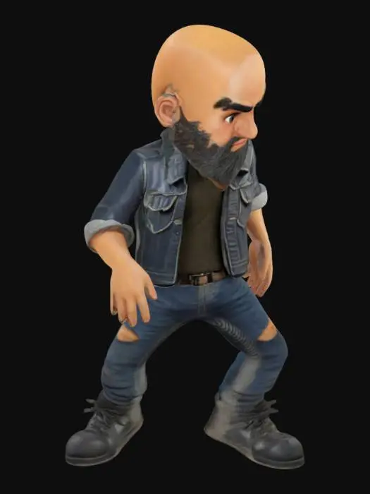 3D model for Tough Guy Toon