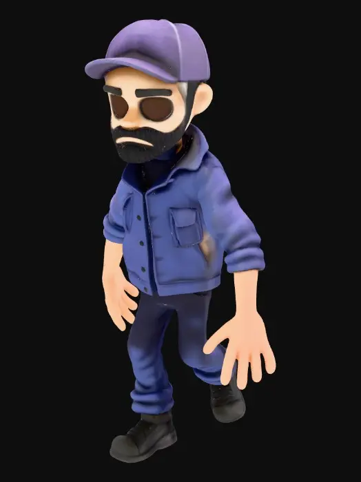 3D model for Guitarist Figure