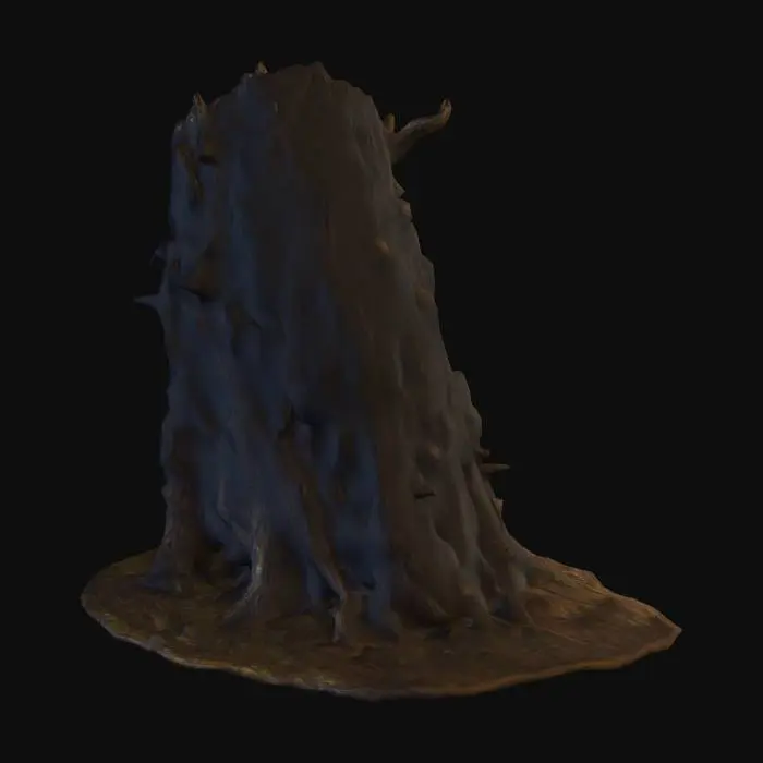 3D model for çürümüş kütük yapar mısın gotik tarzda olsun korku oyunu için